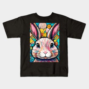 Rainbow Hare #004 Kids T-Shirt